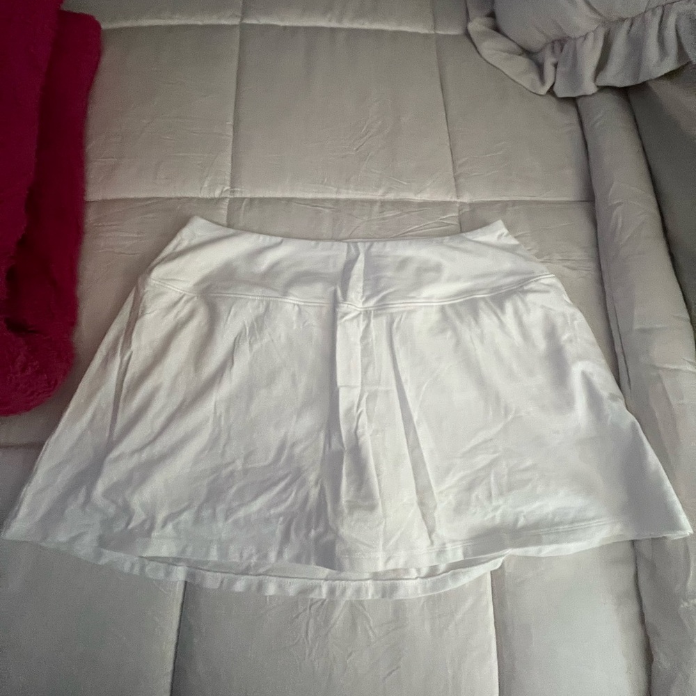 White Athletic Skirt with shorts